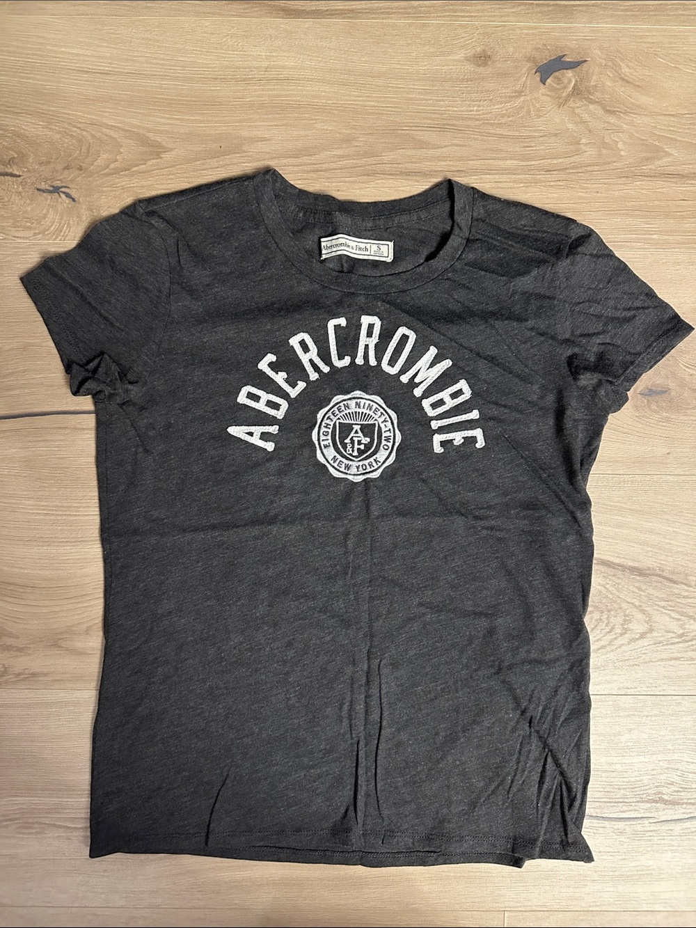 Abercrombie & Fitch Charcoal Crew Logo Tee